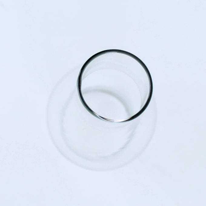 Clear handcrafted replacement glass chimney with 2-7/8 inch base, designed for lamps and oil lamp accessories, featured in Lamps & Lighting, Parts and Accessories, Chimneys and Globes, Best Sellers, and Promo Eligible collections.