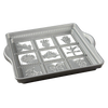 Cast aluminum baking pan with deep, detailed molds featuring floral, butterfly, and fruit designs, nonstick surface, handcrafted in USA for Kitchen & Food and Baking Supplies collections.