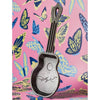 Mini cast iron skillet shaped like a guitar with a signed design, handcrafted in the USA, featured in Kitchen & Food, Cookware, Cast Iron, Best Sellers, and Promo Eligible collections.