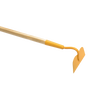 Yellow-handled durable gardening hoe designed for children, featuring a wooden shaft and metal blade, ideal for outdoor play, children's toys, and best seller collections.