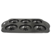 Handcrafted durable nonstick donut pan with six 3-1/2 inch cavities for low-fat baking, featured in Kitchen & Food, Cookware, Baking Supplies, Kitchen Gadgets, Cooking and Baking Helpers, Best Sellers, and Promo Eligible collections.