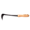 Japanese garden hand hoe with a curved black metal blade and smooth wooden handle, designed for effective weeding and soil loosening in Farm, Garden & Tool, Garden Accessories, Best Sellers, Promo Eligible collections.