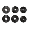Set of six graduated nonstick steel ring molds arranged in two rows, designed for creating traditional Norwegian wedding cakes, ideal for Kitchen & Food, Cookware, and Baking Supplies collections.