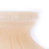 Close-up of a handcrafted glass lamp shade with a soft champagne finish and subtle black rose decoration, designed for Lamps & Lighting and Lamp Shades collections.