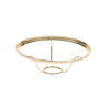 Brass-finished shade ring designed to secure a 10-inch diameter Aladdin glass lamp shade, crafted for durability and compatibility with vintage and modern lamps in lamps and lighting collections.