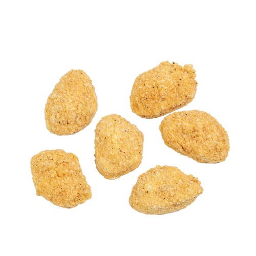Six golden freeze-dried chicken nuggets with a crispy texture, ideal for long-term storage; featured in Kitchen & Food, Freeze Dried, USA Made, and Best Sellers collections.