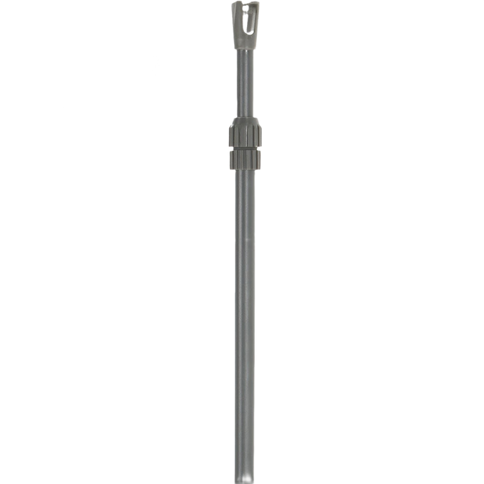 Durable weather-proof steel clothesline support pole with plastic end cap and adjustable lock, designed to elevate laundry and reduce stress on clotheslines, ideal for Home & Decor and Laundry Supplies collections.