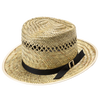Handcrafted Amish made vented straw hat with breathable woven natural fibers, featuring a 3-inch brim and black ribbon band, ideal for farm, garden, and wellness use.