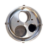 Round all-metal non-pitless well cap with multiple ports and threaded plug, designed for secure connection to deep well pumps, part of USA Made and Best Sellers collections.