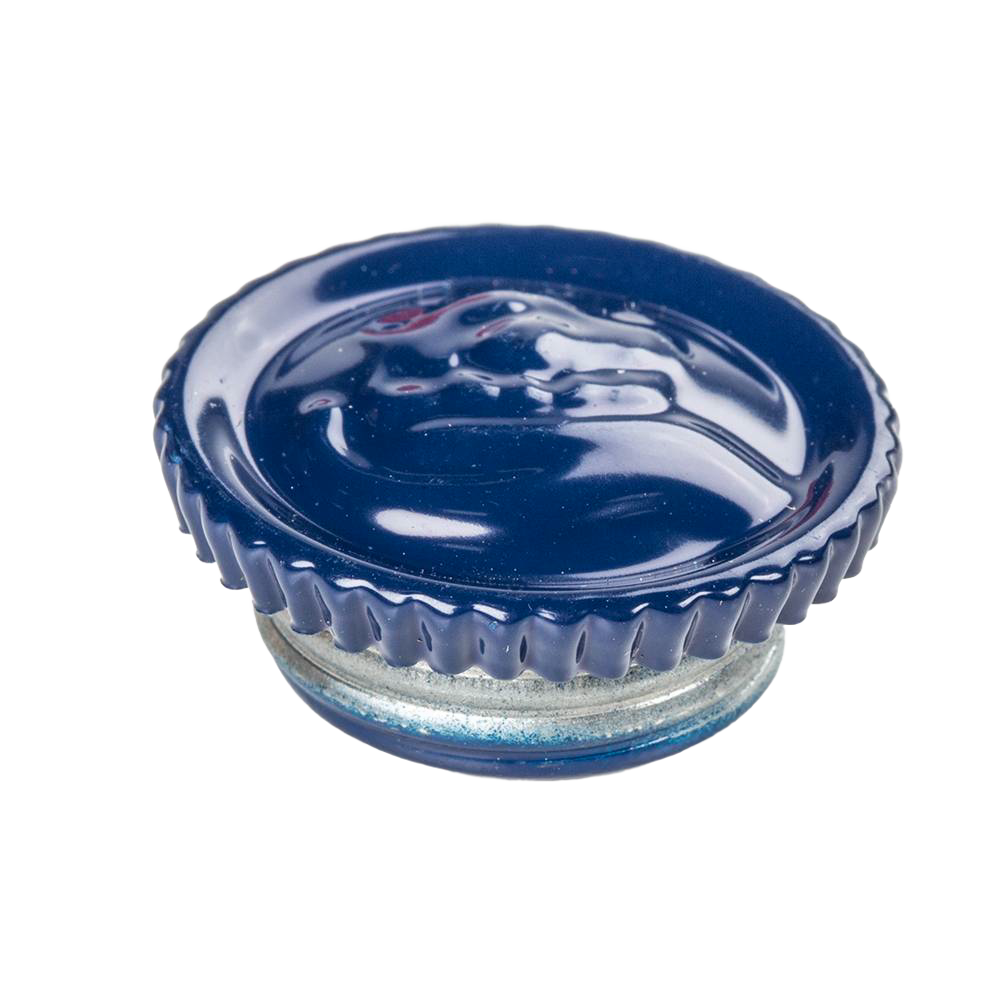 Glossy blue replacement filler cap with ridged edge and smooth top, sized to fit galvanized lanterns, featured in Lamps & Lighting, Emergency Supplies, and Parts and Accessories collections.