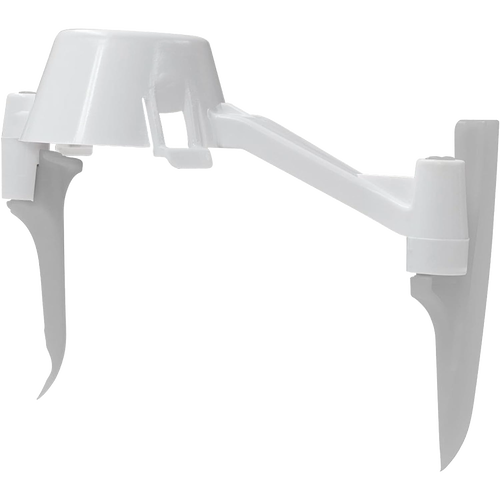 White plastic bowl scraper attachment designed to fit Bosch and NutriMill mixers, helping scrape the inner post and sides of the bowl, crafted for Kitchen & Food, Baking Supplies, Kitchen Gadgets, USA Made, and Best Sellers collections.