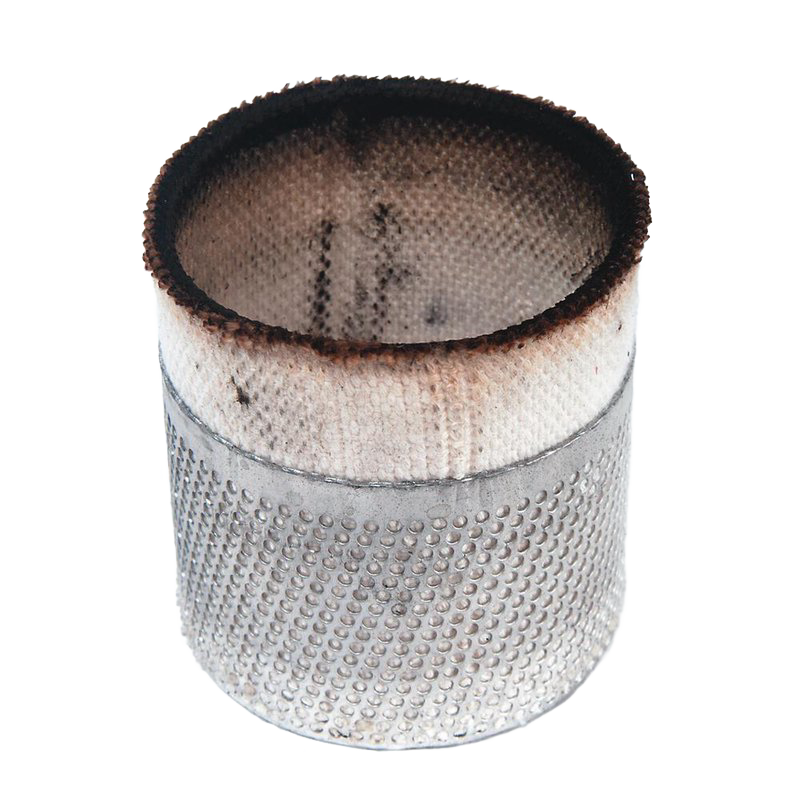 Close-up of a used stove burner wick with worn fabric and metal base, suitable for stoves and cookstoves in best sellers and promo eligible collections.