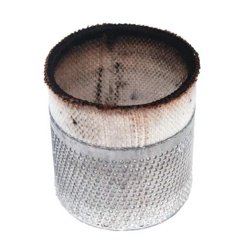 Close-up of a used stove burner wick with worn fabric and metal base, suitable for stoves and cookstoves in best sellers and promo eligible collections.