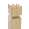 Handcrafted wooden king block with a natural finish, designed as part of a premium Kubb yard game set for outdoor family fun, featured in Toys, Books & Games and Lawn Games collections.