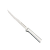 Handcrafted carving and boning knife featuring a high carbon surgical-quality steel blade and a solid satin-finished recycled aluminum handle, made in USA, ideal for Farm, Garden & Tool and Kitchen & Food collections.