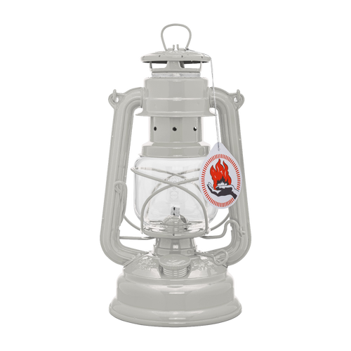 Handcrafted galvanized oil lantern with durable thermal heat-resistant SUPRAX globe and classic flame emblem, designed for reliable use in Camping, Lamps & Lighting, and Emergency Supplies collections.