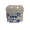 Small white jar of soothing cream with blue text instructions for application on minor skin irritations, promoting healing, handcrafted and made in USA, featured in Health & Wellness and Best Sellers collections.