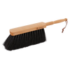 Handcrafted horsehair hand brush with smooth beechwood handle and hanging loop, designed for effective dust and dirt cleanup, featured in Home & Decor and Cleaning Utensils collections.