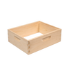 Handcrafted wooden bee box frame with smooth natural finish and built-in handles, Amish made in USA, perfect for beekeeping and farm garden use, part of best sellers collection.