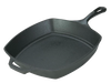 Handcrafted cast iron square skillet with seasoned surface, sturdy handle, and helper grip, ideal for Kitchen & Food, Cookware, Cast Iron, USA Made, Best Sellers, and Promo Eligible collections.
