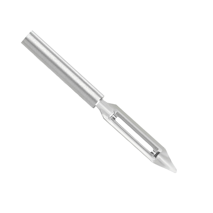 Handcrafted vegetable peeler with a razor-sharp stainless steel blade and solid aluminum handle, made in USA, ideal for Kitchen & Food, Specialty Equipment, Peelers and Pitters, USA Made, Best Sellers, Promo Eligible collections.