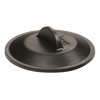 Round black cast iron lid with a sturdy handle, designed for a 5-inch mini skillet; heat-treated for rust resistance and excellent heat retention, ideal for Kitchen & Food, Cookware, Cast Iron, USA Made, Best Sellers, and Promo Eligible collections.