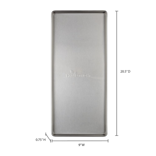 Stainless steel freeze dryer tray with raised edges for easy food drying, compatible with home freeze dryers, featured in Kitchen & Food, Food Preservation, Drying, Best Sellers, and Promo Eligible collections.