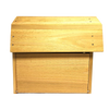 Handcrafted natural cedar barn owl shelter with durable 3/4" thick walls and hinged front panel for easy cleaning, designed for Farm, Garden & Tool and USA Made collections.