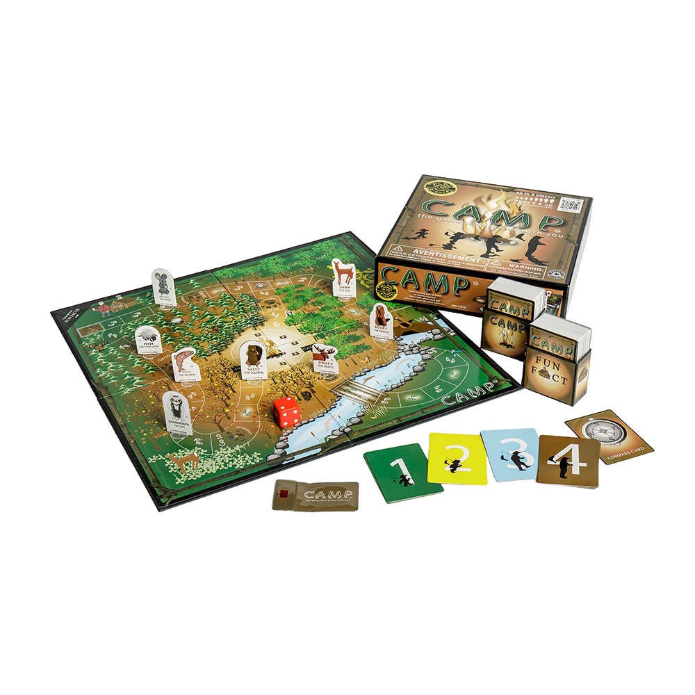Educational and engaging nature-themed board game set featuring a detailed game board, player tokens shaped like animals, question cards of varying difficulty, dice, and packaging ideal for Toys, Books & Games and Table and Board Games collections.