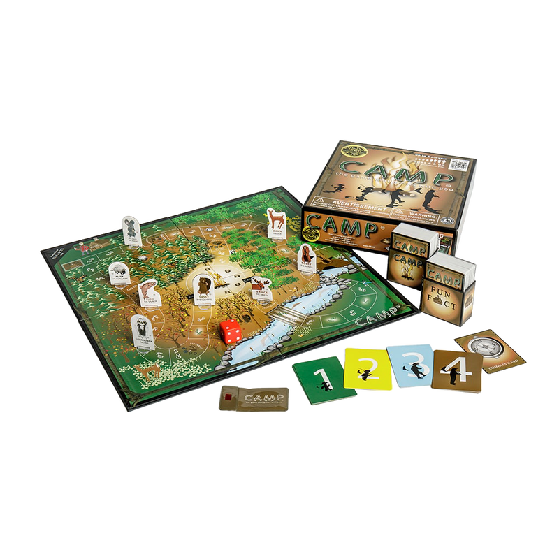 Educational and engaging nature-themed board game set featuring a detailed game board, player tokens shaped like animals, question cards of varying difficulty, dice, and packaging ideal for Toys, Books & Games and Table and Board Games collections.