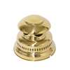 Polished brass hood with ventilation slots and screw attachments for Petromax HK350 and HK500 lamps, designed for fresh airflow and lamp protection in Lamps & Lighting and Best Sellers collections.
