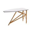 Sturdy wooden ironing board with handcrafted maple and birch frame and striped cover, perfect for Home & Decor, Laundry Supplies, and USA Made collections.