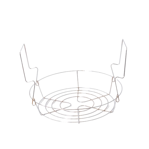 Handcrafted stainless steel rack designed to hold jars securely in a water bath canner, ideal for kitchen, food preservation, canning, and water bath canners collections.