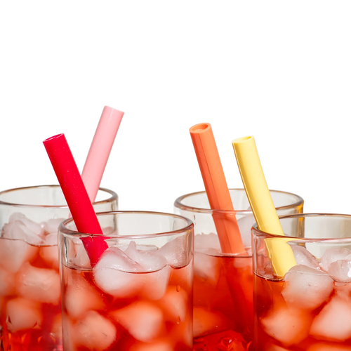 NutriMill Reusable Extra-Wide Silicone Straws - Set of 4