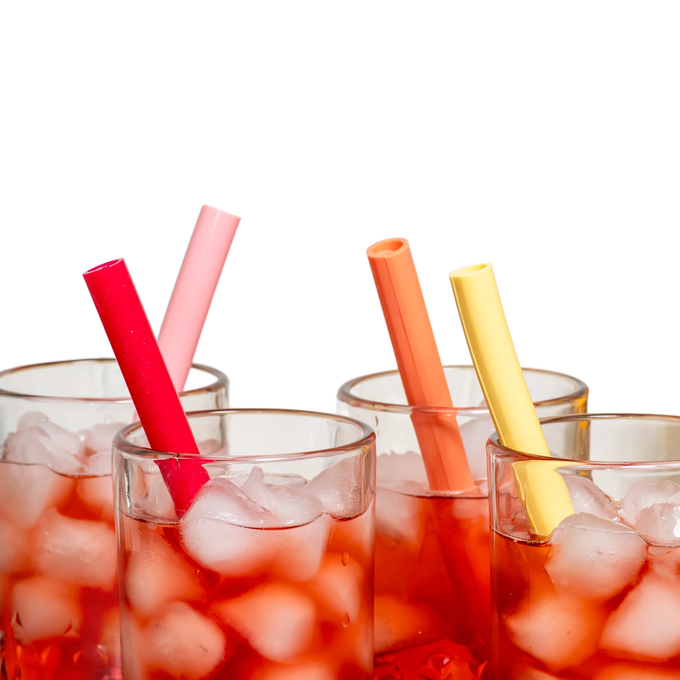 NutriMill Reusable Extra-Wide Silicone Straws - Set of 4