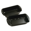 Two-piece set of black non-stick loaf pans with perforated inner pan for draining fat, designed for healthier cooking, featured in Kitchen & Food, Cookware, and Baking Supplies collections.