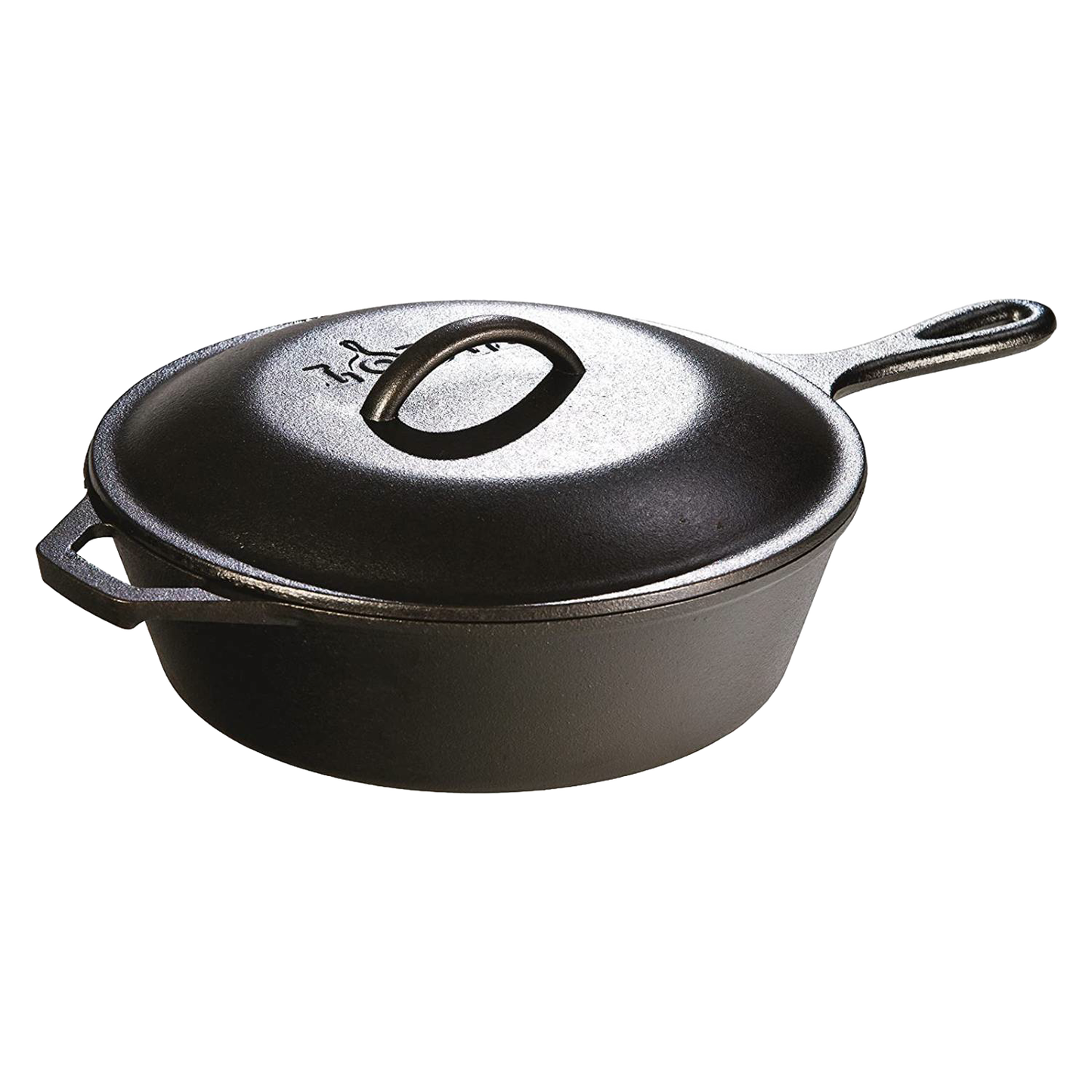Handcrafted cast iron skillet with matching lid featuring self-basting tips and durable handle, ideal for Kitchen & Food, Cookware, Cast Iron, Best Sellers, and Promo Eligible collections.