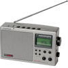 Compact emergency and weather alert AM/FM radio with adjustable tuning, bass and treble controls, digital display, telescoping antenna, suitable for Farm, Garden & Tool and Emergency Supplies collections.
