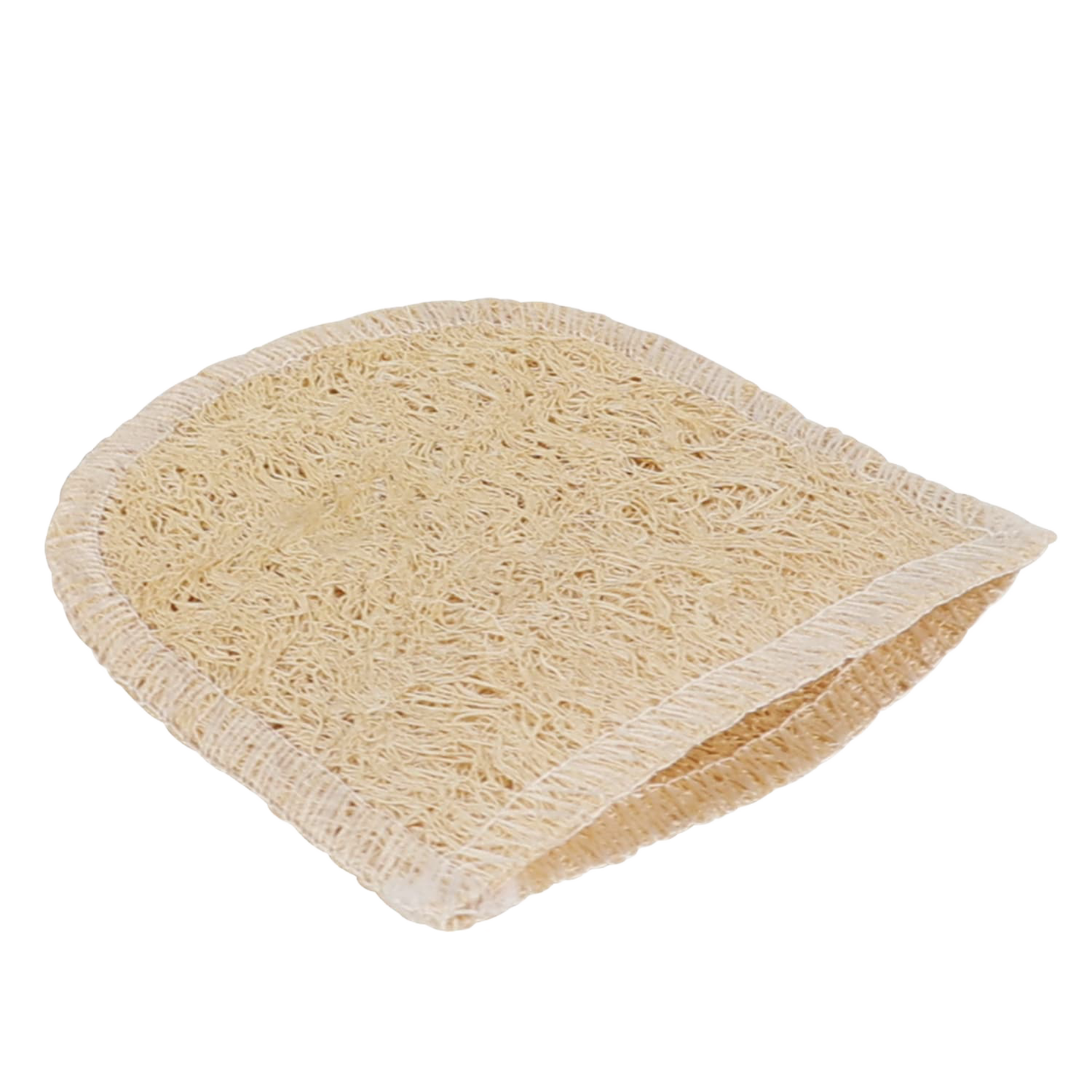 Handcrafted reusable exfoliating face pad made from natural loofah fibers, designed for gentle cleansing and skin renewal; ideal for Health & Wellness, Grooming, and Best Sellers collections.