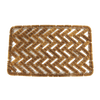Handcrafted bootscraper rug featuring stiff natural coconut fibers woven in a chevron pattern with wire brushes, designed for effective shoe cleaning, part of Home & Decor, Home Textiles, Best Sellers, and Promo Eligible collections.