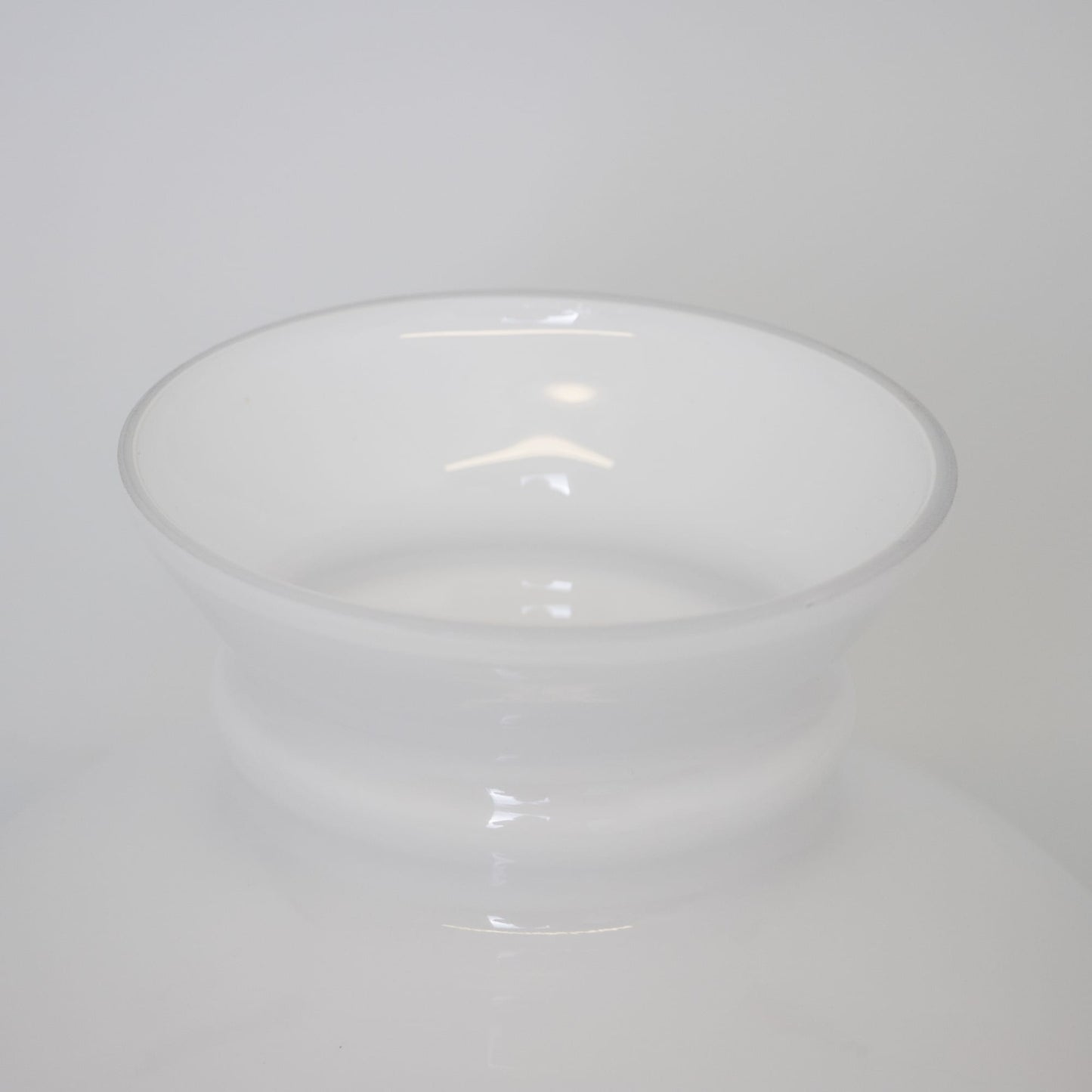 Handcrafted white glass lamp shade with a smooth flared rim, designed to softly diffuse light, ideal for use in Lamps & Lighting, Parts and Accessories, Lamp Shades, and Best Sellers collections.