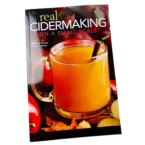 Book cover featuring a glass mug of homemade cider with a cinnamon stick, surrounded by apples and autumn leaves, suitable for Farm, Garden & Tool and Orchard and Grove collections.