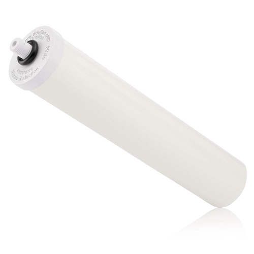 White cylindrical water filter element designed for reducing nitrates, compatible with multi-filtration systems, featured in Appliances and Water Heating and Treatment collections.