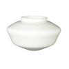 White opaline glass pendant light shade with a classic schoolhouse silhouette, handcrafted and suitable for Lamps & Lighting and Lamp Shades collections.