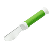 Green-handled kitchen knife with a short, rounded stainless steel blade designed for easy food preparation, ideal for use in Kitchen & Food and Cooking and Baking Helpers collections.