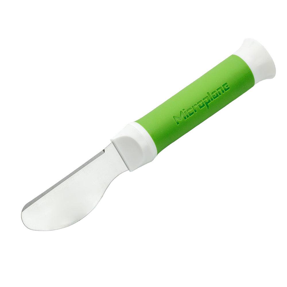Green-handled kitchen knife with a short, rounded stainless steel blade designed for easy food preparation, ideal for use in Kitchen & Food and Cooking and Baking Helpers collections.