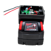 Black and red battery adapter with exposed circuit board and wiring, compatible with Milwaukee and DeWalt tool batteries for Lamps & Lighting, Battery, Solar, LED, and Best Sellers collections.