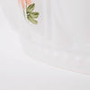Delicate glass lamp shade featuring pink wildflower and green leaf motifs with a softly flared edge, crafted to enhance oil lamp light in Lamps & Lighting and Lamp Shades collections.
