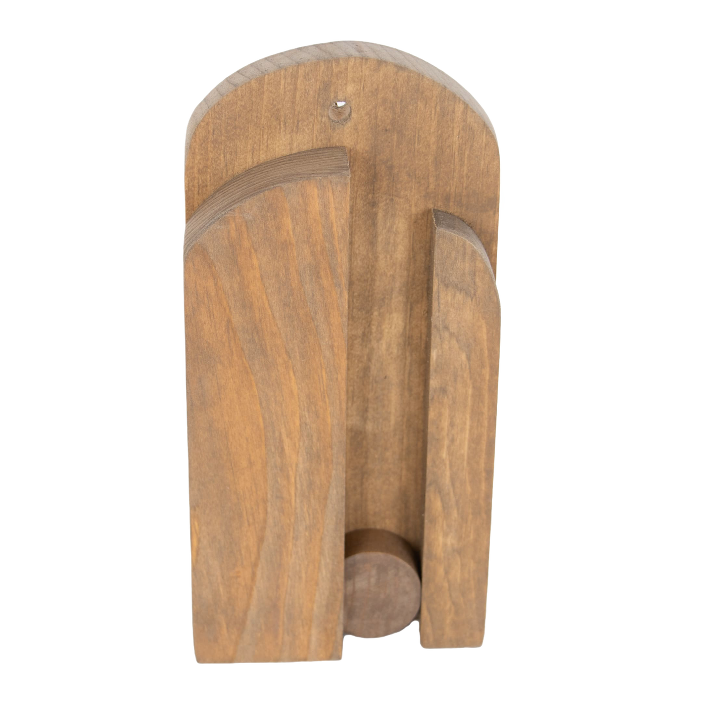 Handcrafted Amish made wall-mounted wooden broom holder in natural finish, designed for secure storage, featured in Home & Decor, Cleaning Utensils, Household Helpers, USA Made, Amish Made collections.