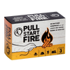 Compact fire starter pack with windproof, no-match design that ignites wet wood and burns for 30 minutes, ideal for camping, farm, garden, and outdoor tool use.